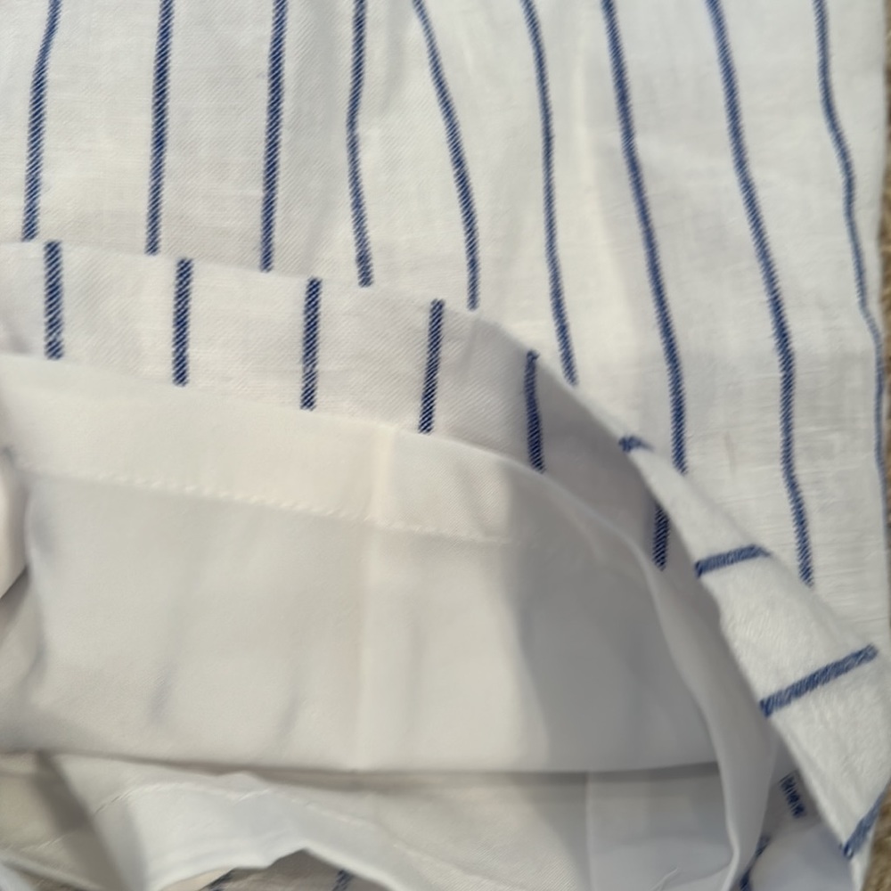 Lauren Ralph Lauren- Women’s Fully Lined Linen Pinstripe Cropped Pants -Size 18W - Picture 3 of 5